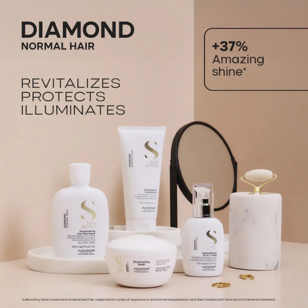 Alfaparf Milano Semi Di Lino Diamond Illuminating Shampoo 75ml & Conditioner 50ml Twin