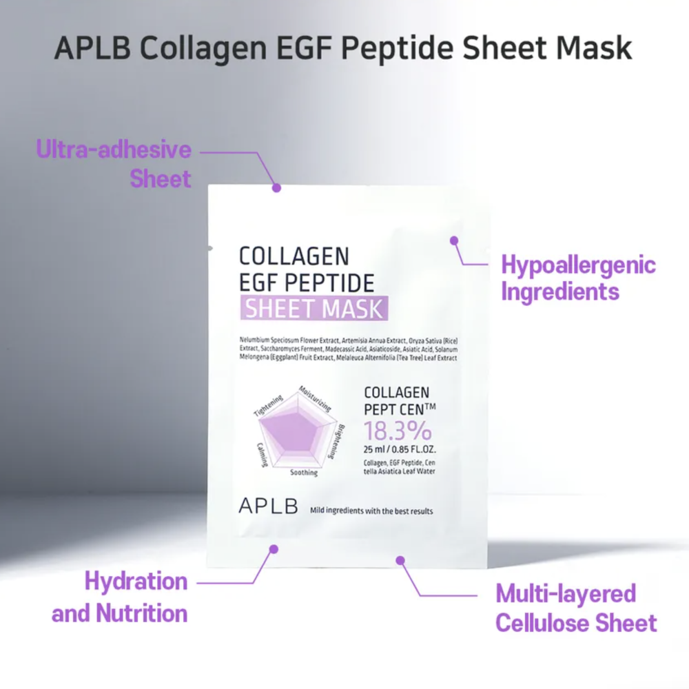 APLB Collagen EGF Peptide Sheet Mask 25ml