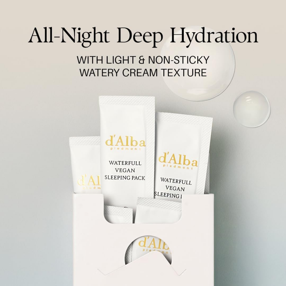 D'Alba Waterfull Vegan Sleeping Pack 12 x 4ml