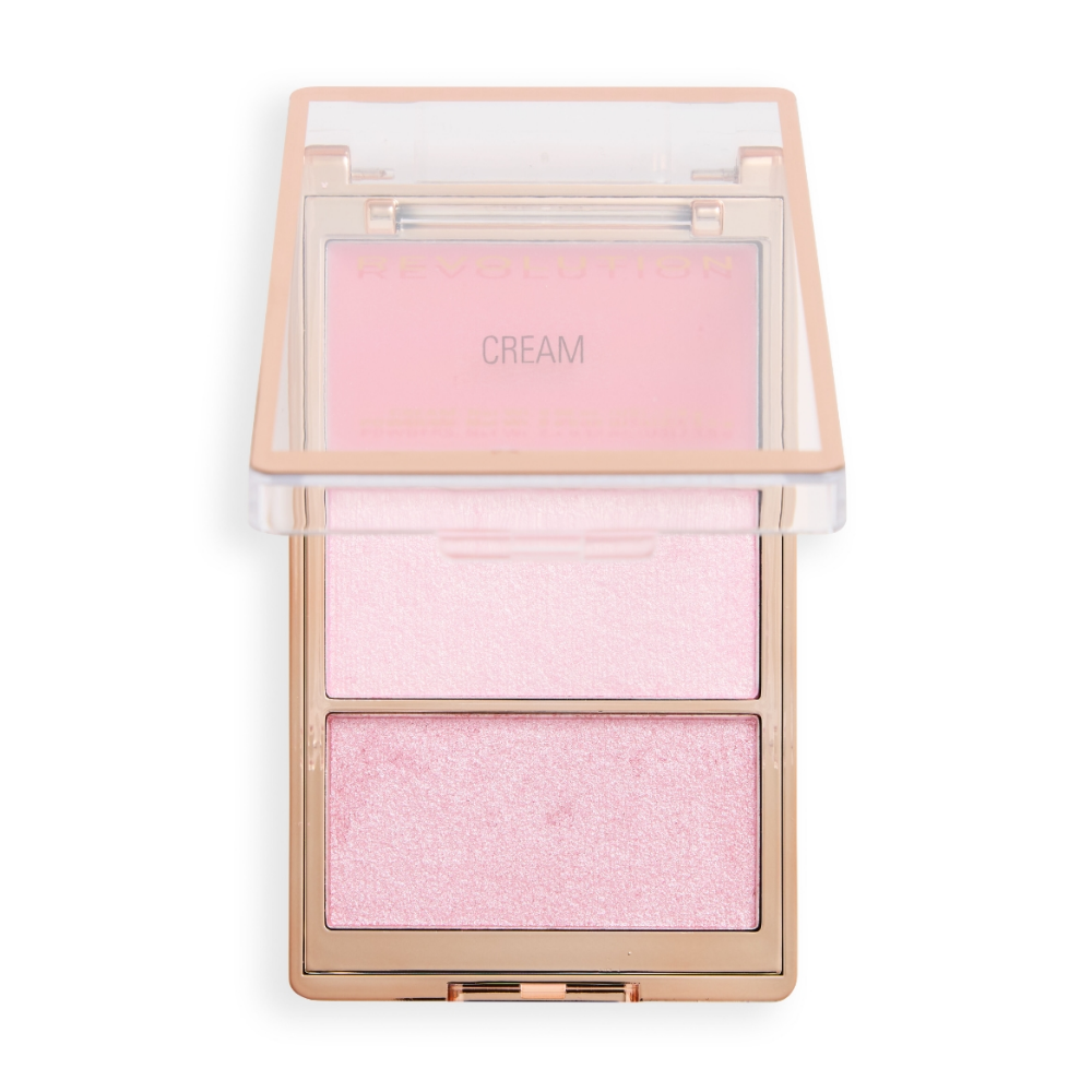 Makeup Revolution Highlight Icon 3 Colour Face Pink Posse