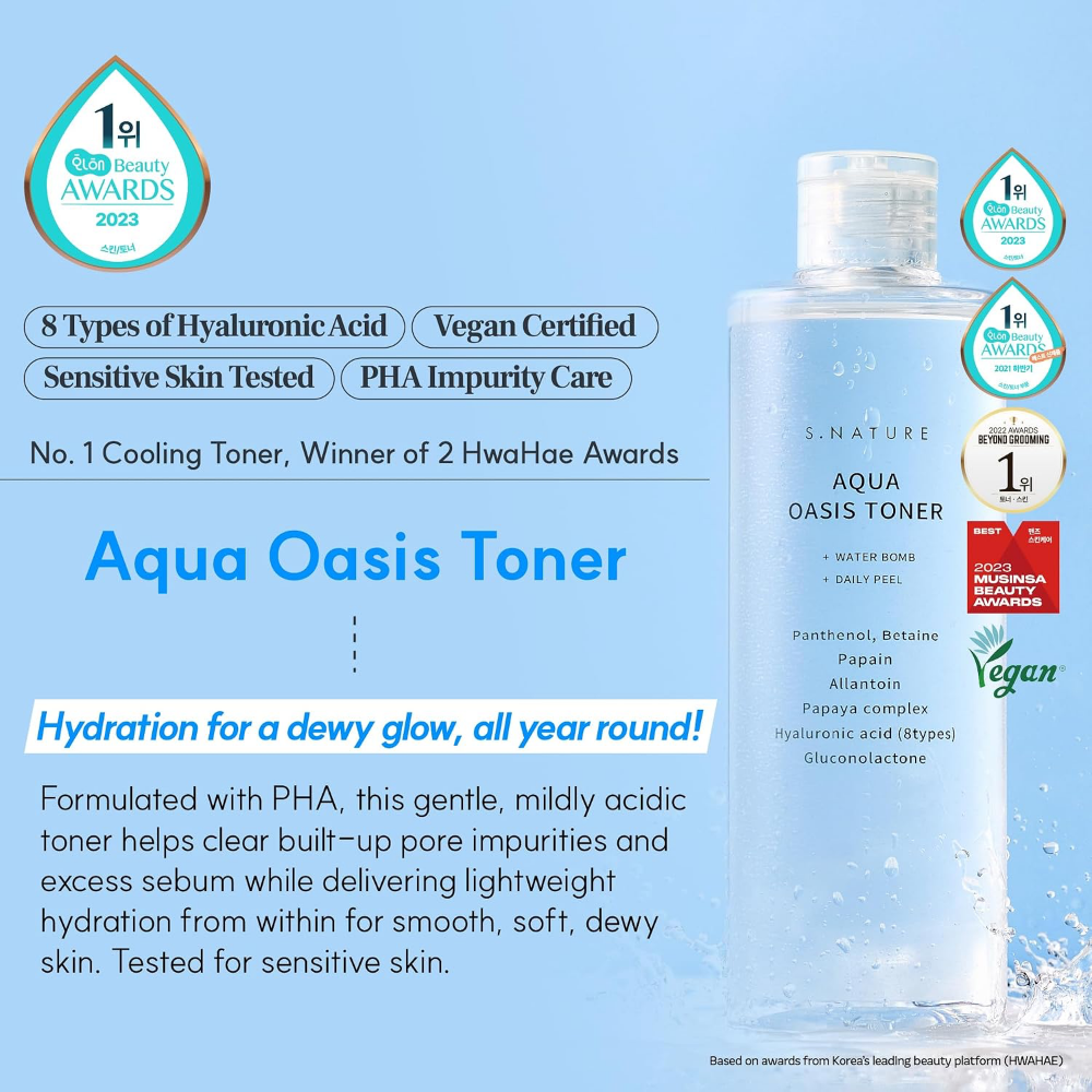 S.Nature Aqua Oasis Toner 300ml