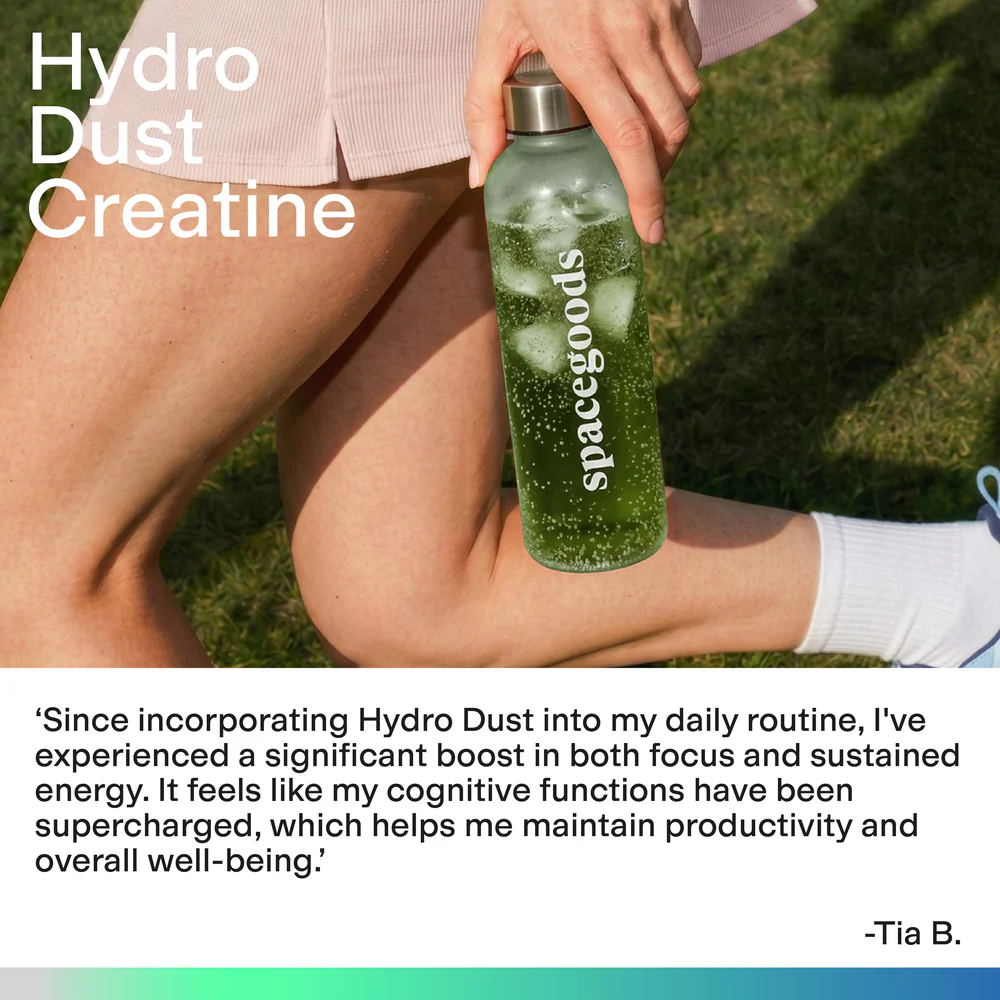 Spacegoods Hydro Dust Electrolyte & Mushroom Super Blend Supplement Apple/Kiwi 10 x 12g