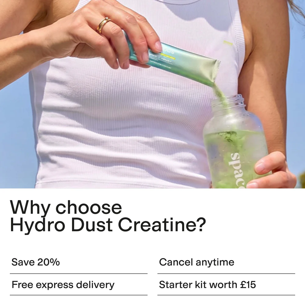 Spacegoods Hydro Dust Electrolyte & Mushroom Super Blend Supplement Apple/Kiwi 10 x 12g