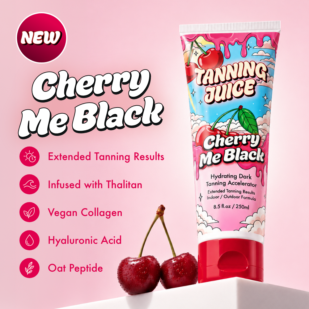 Tanning Juice Cherry Me Black Hydrating Dark Tanning Accelerator Lotion 250ml