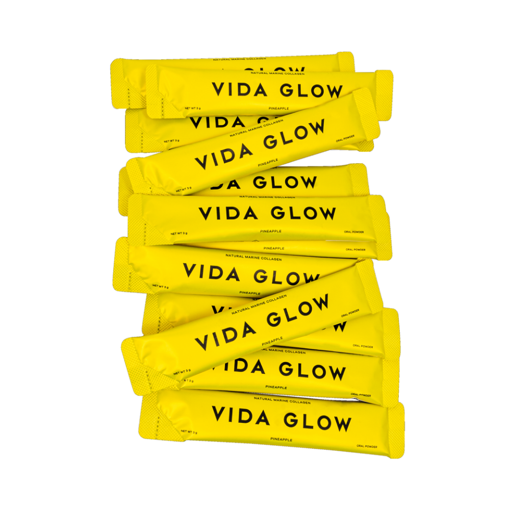 Vida Glow Natural Marine Collagen Supplement Pineapple Sachets x30