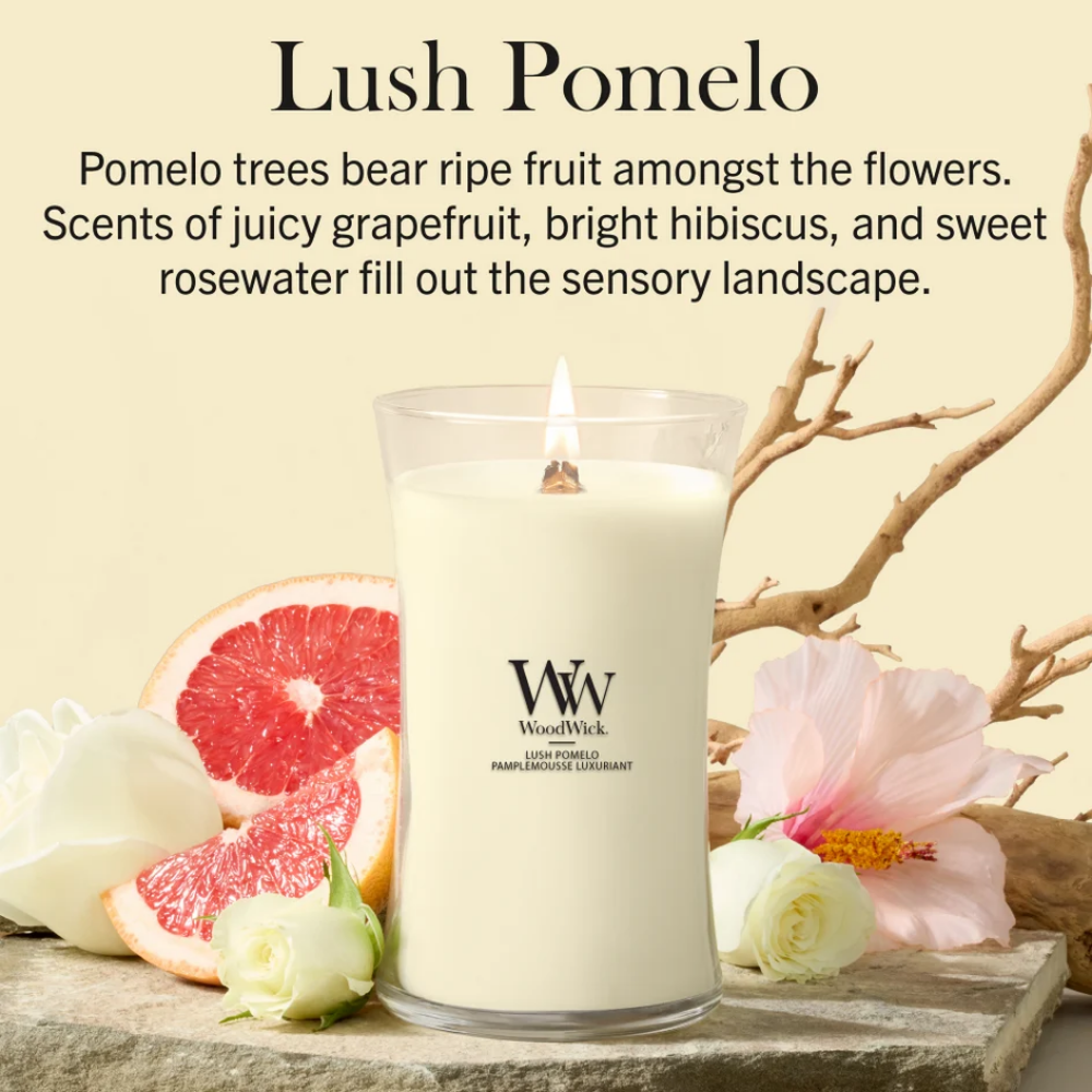 WoodWick Lush Pomelo Mini Hourglass Jar Candle