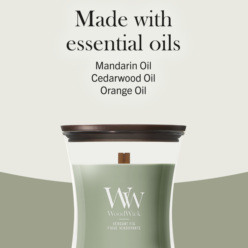 WoodWick Verdant Fig Medium Hourglass Jar Candle
