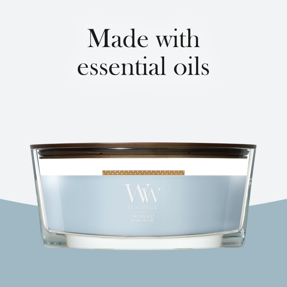 WoodWick Lakeside Mist Ellipse Jar Candle