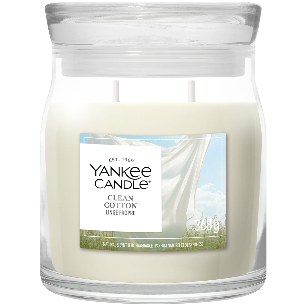 Yankee Candle Clean Cotton Medium Signature Jar Candle