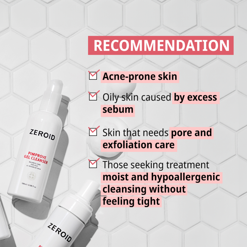 ZEROID Pimprove Gel Cleanser 180ml