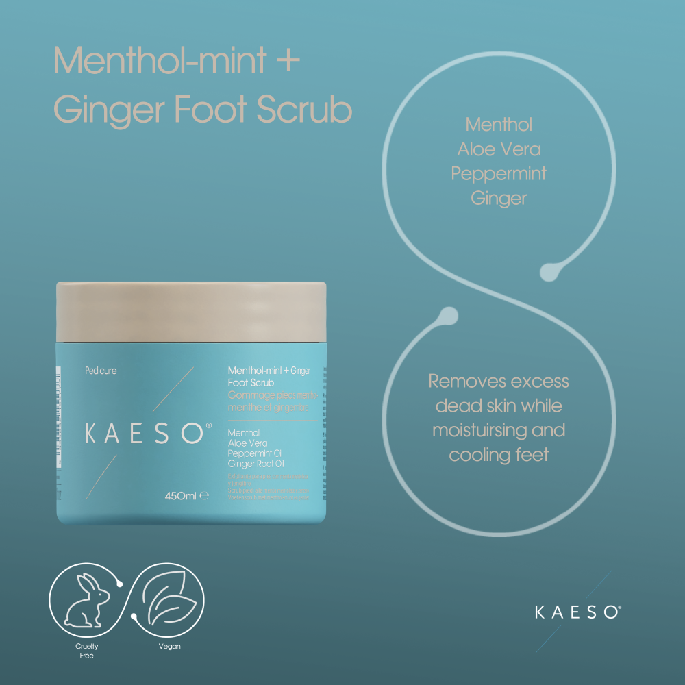 Kaeso Pedicure Menthol-Mint + Ginger Foot Scrub 450ml