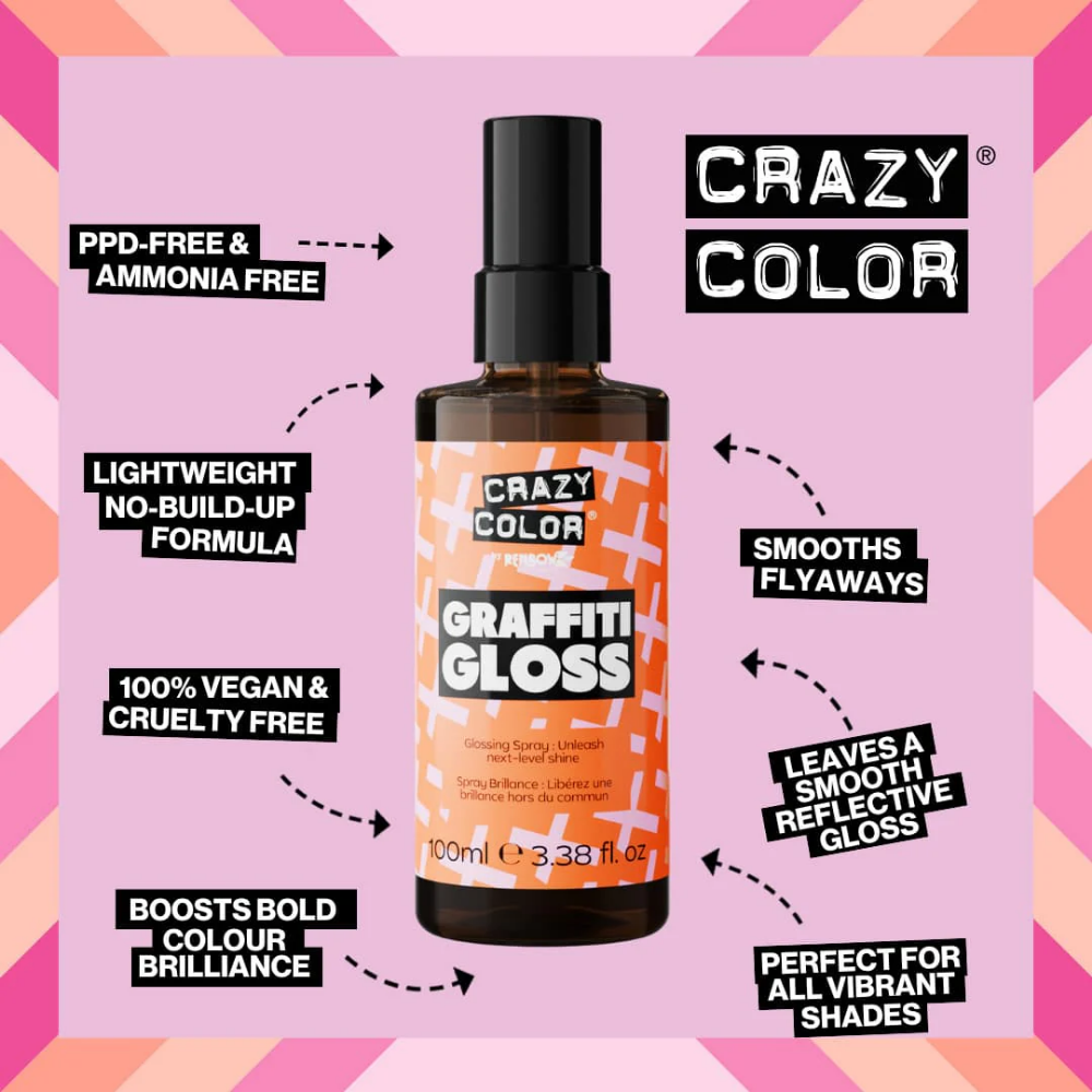Crazy Colour Graffiti Gloss Glossing Spray 100ml