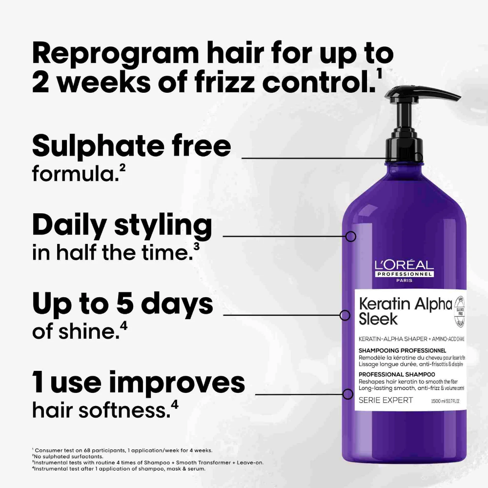L'Oreal Professionnel Serie Expert Keratin Alpha Sleek Shampoo 1500ml