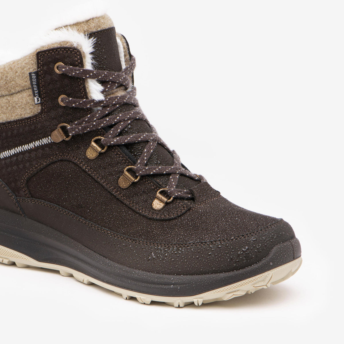 Quechua Women's NH900 Warm Waterproof Leather Snow Hiking Boots