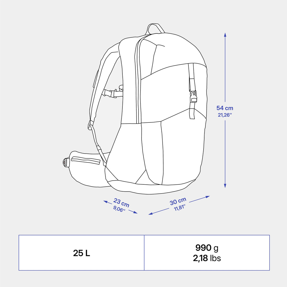 Quechua MH500 25 L Hiking Backpack