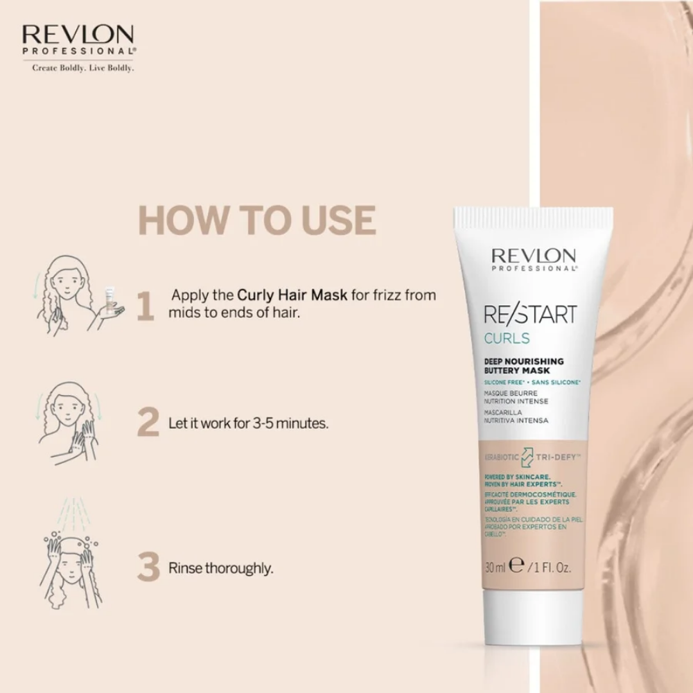 Revlon Professional Restart Curls Deep Nourishing Buttery Hair Mask 30ml