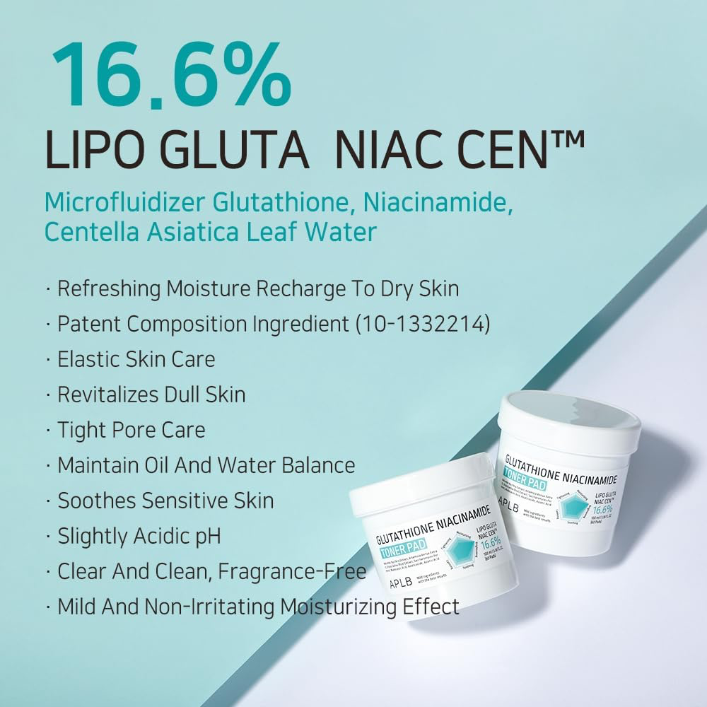 APLB Glutathione Niacinamide Toner Pad x60