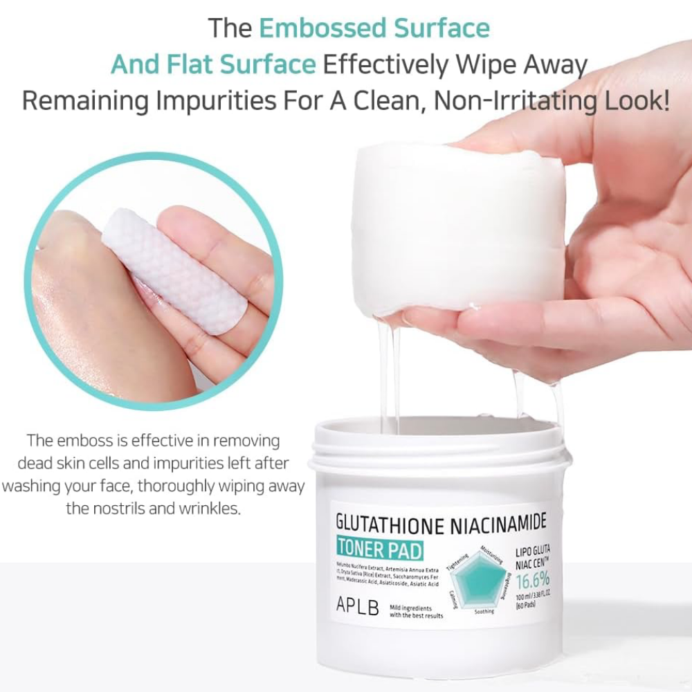 APLB Glutathione Niacinamide Toner Pad x60