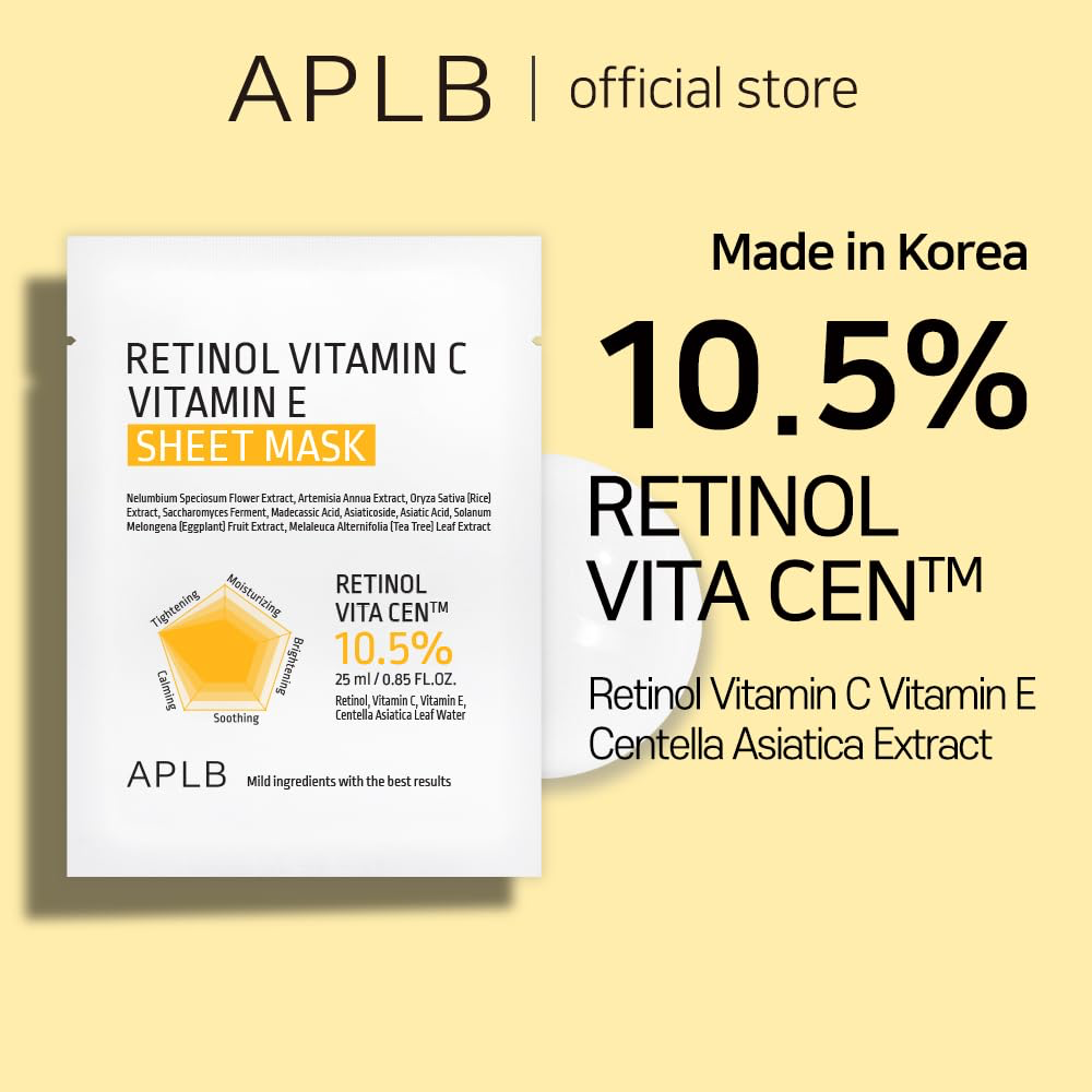 APLB Retinol Vitamin C Vitamin E Sheet Mask 25ml