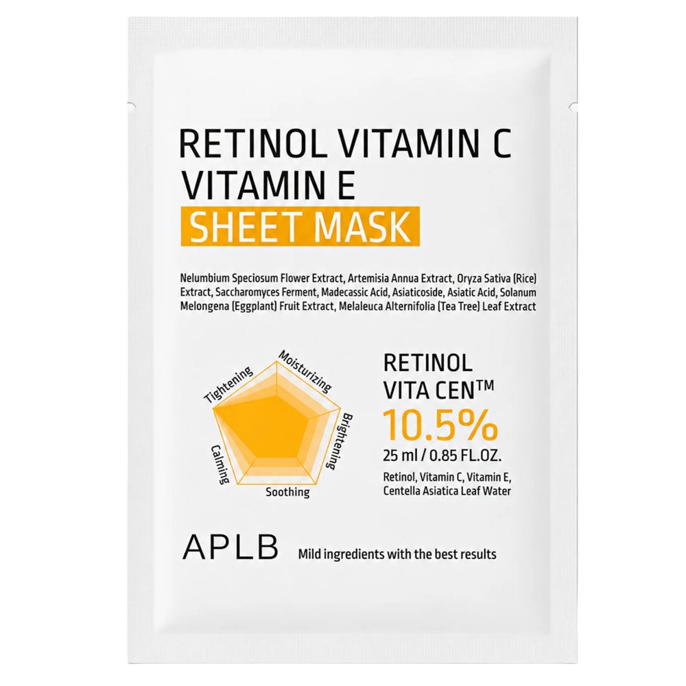APLB Retinol Vitamin C Vitamin E Sheet Mask 25ml