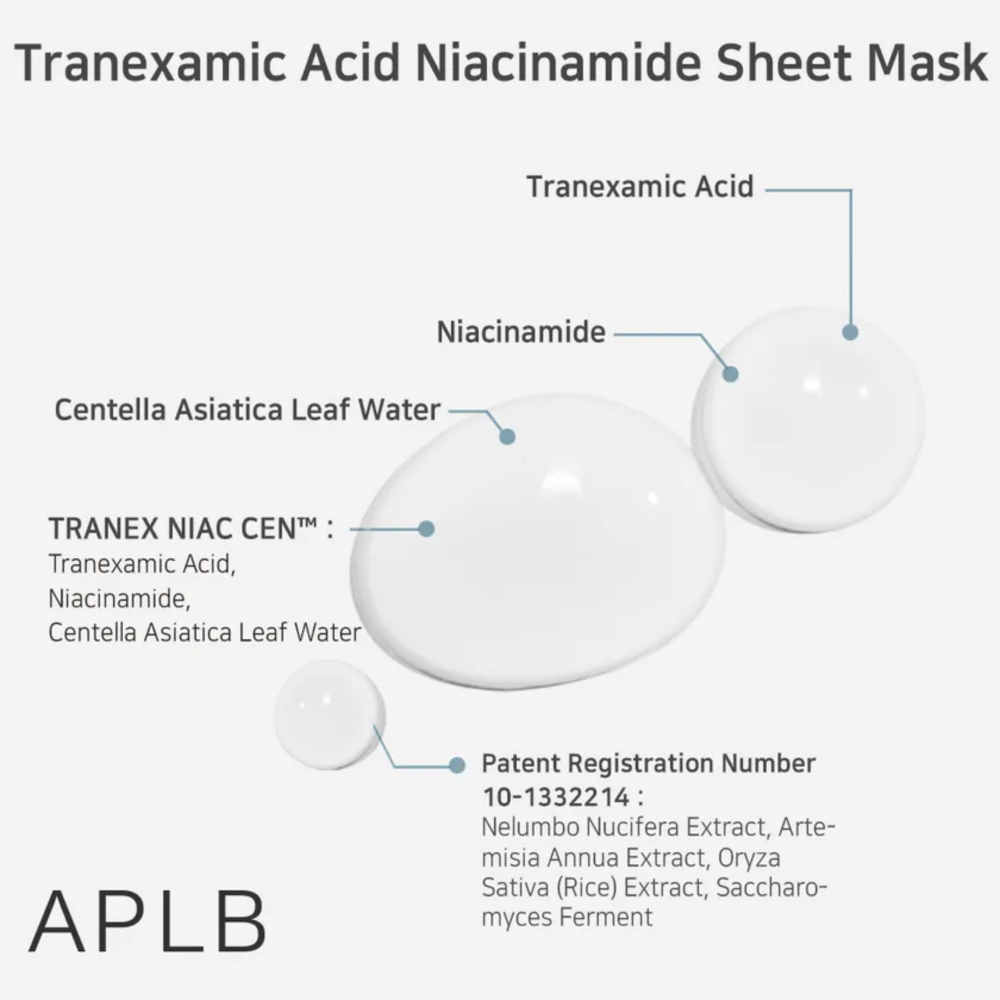 APLB Tranexamic Acid Niacinamide Sheet Mask 10 x 25ml