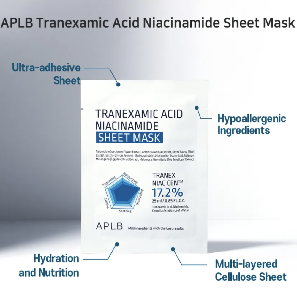 APLB Tranexamic Acid Niacinamide Sheet Mask 10 x 25ml