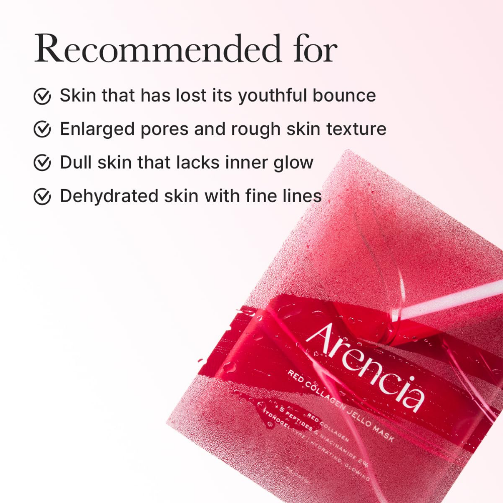 Arencia Red Collagen Jello Hydrogel Mask 4 x 25g