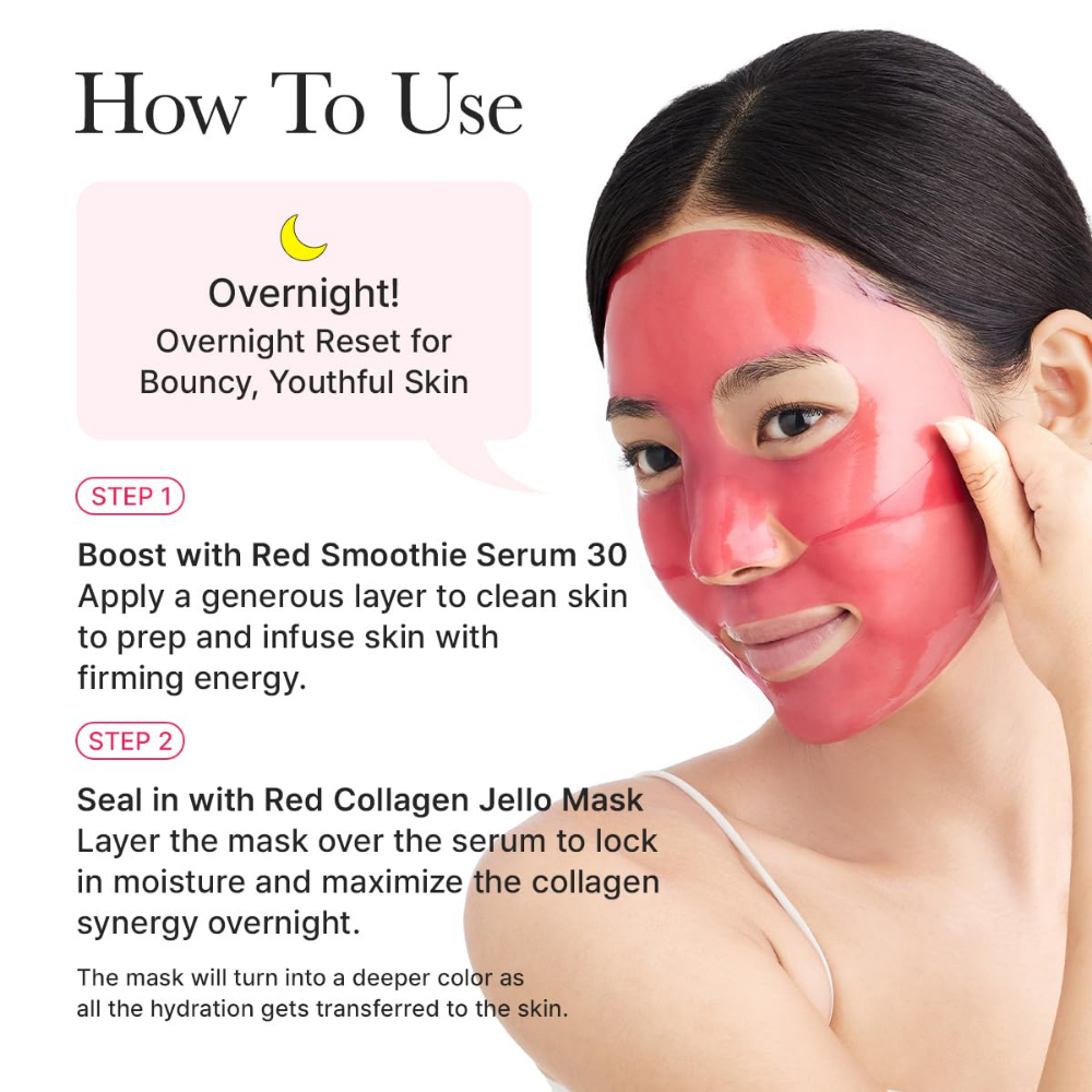 Arencia Red Collagen Jello Hydrogel Mask 4 x 25g