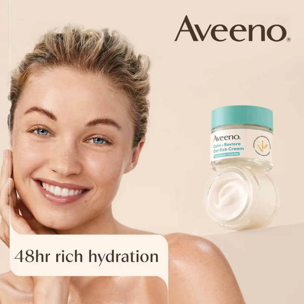 Aveeno Face Calm+ Restore Oat Rich Cream 50ml