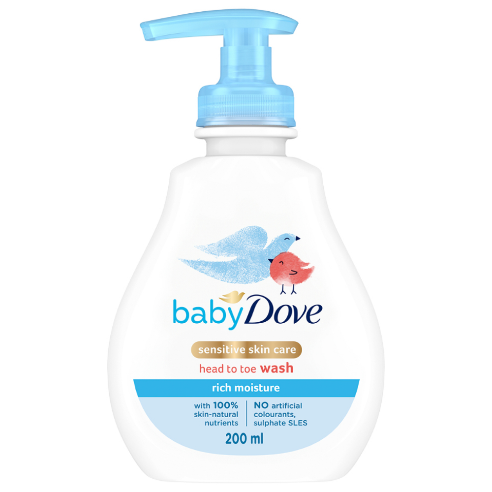 Baby Dove Rich Moisture Head To Toe Body Wash 200ml