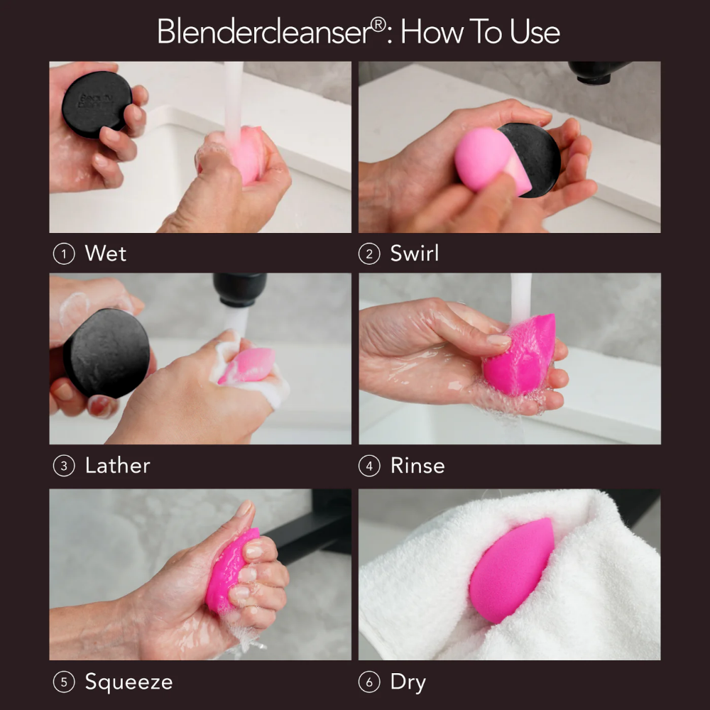 Beautyblender Blendercleanser Tool Scrub Solid Exfoliating Hand, Sponge & Brush Cleanser Charcoal 28g