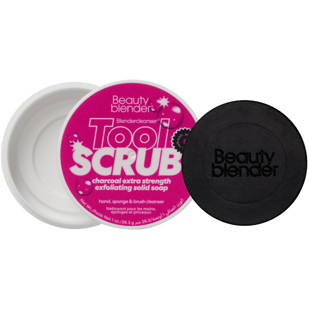 Beautyblender Blendercleanser Tool Scrub Solid Exfoliating Hand, Sponge & Brush Cleanser Charcoal 28g