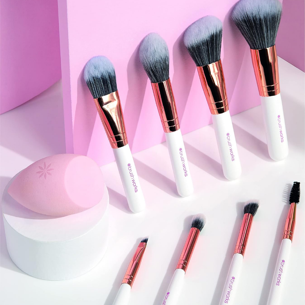 Brushworks Exclusive Makeup Brush & Sponge Set