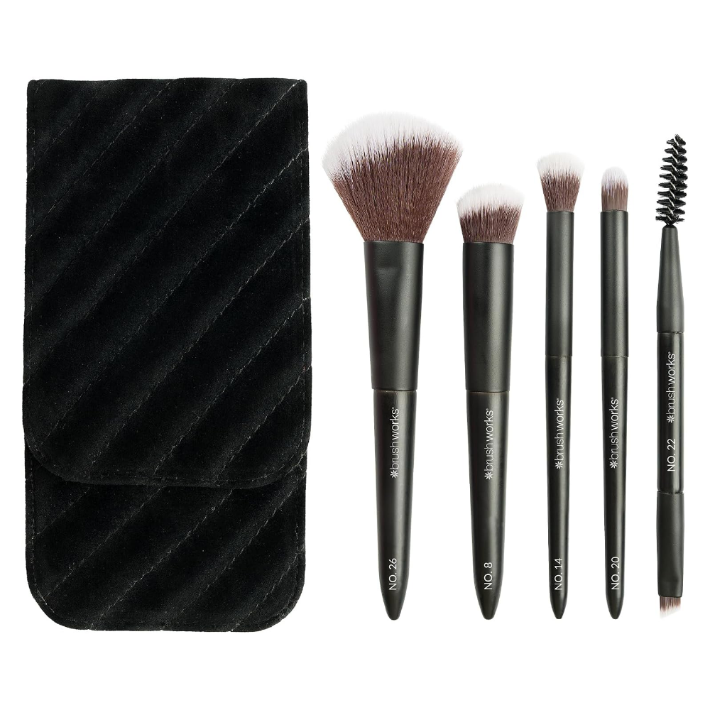 Brushworks Mini Travel Face & Eye Brush Set