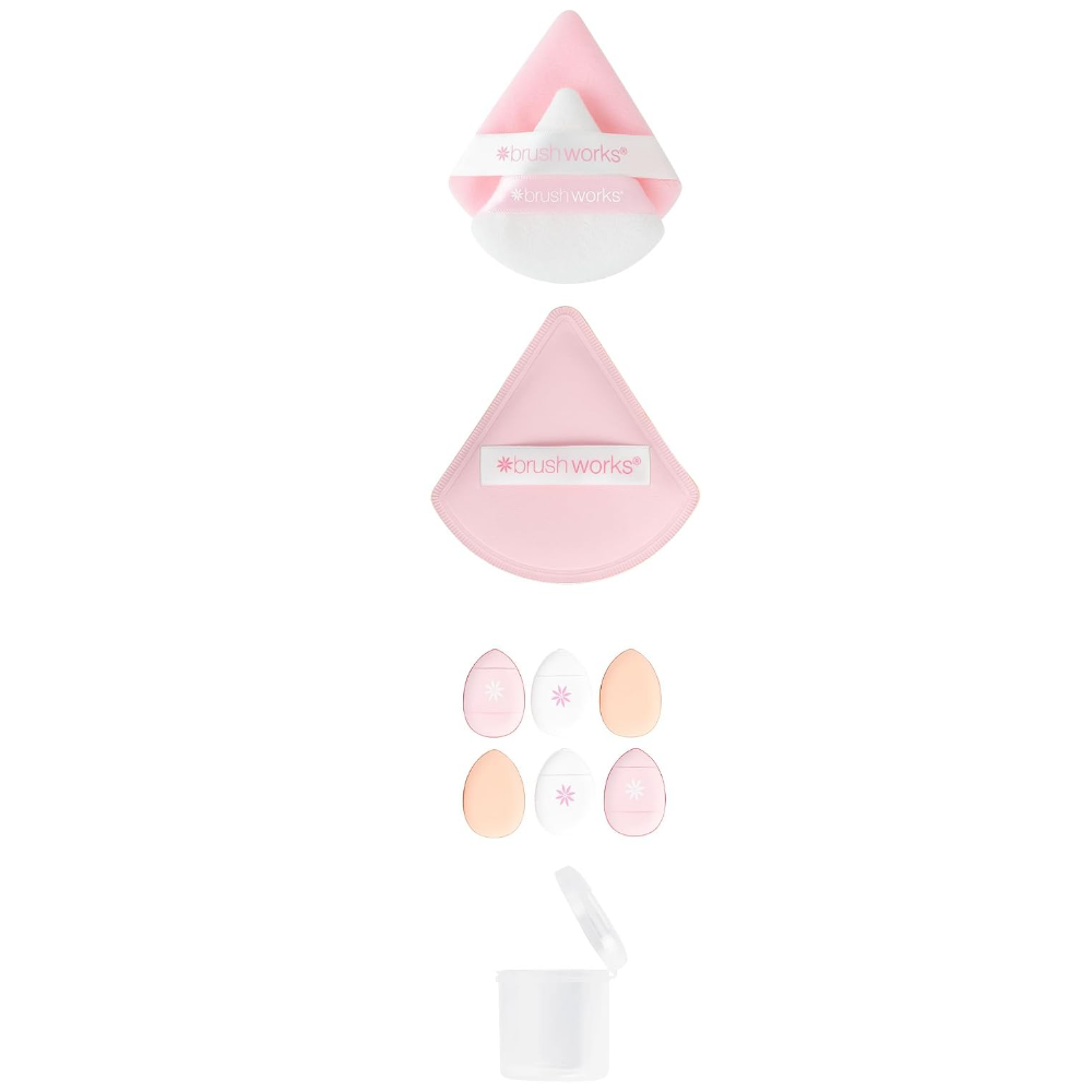 Brushworks Puff It Pretty Powder & Pillow Puff Set