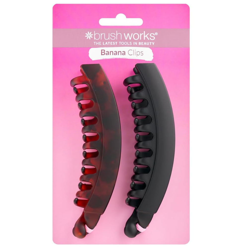 Brushworks Banana Hair Clips Pack of 2