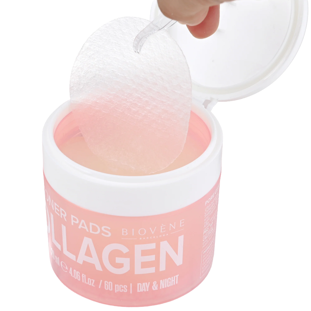 Biovene Collagen Pore Clear Gel Toner Pads x60