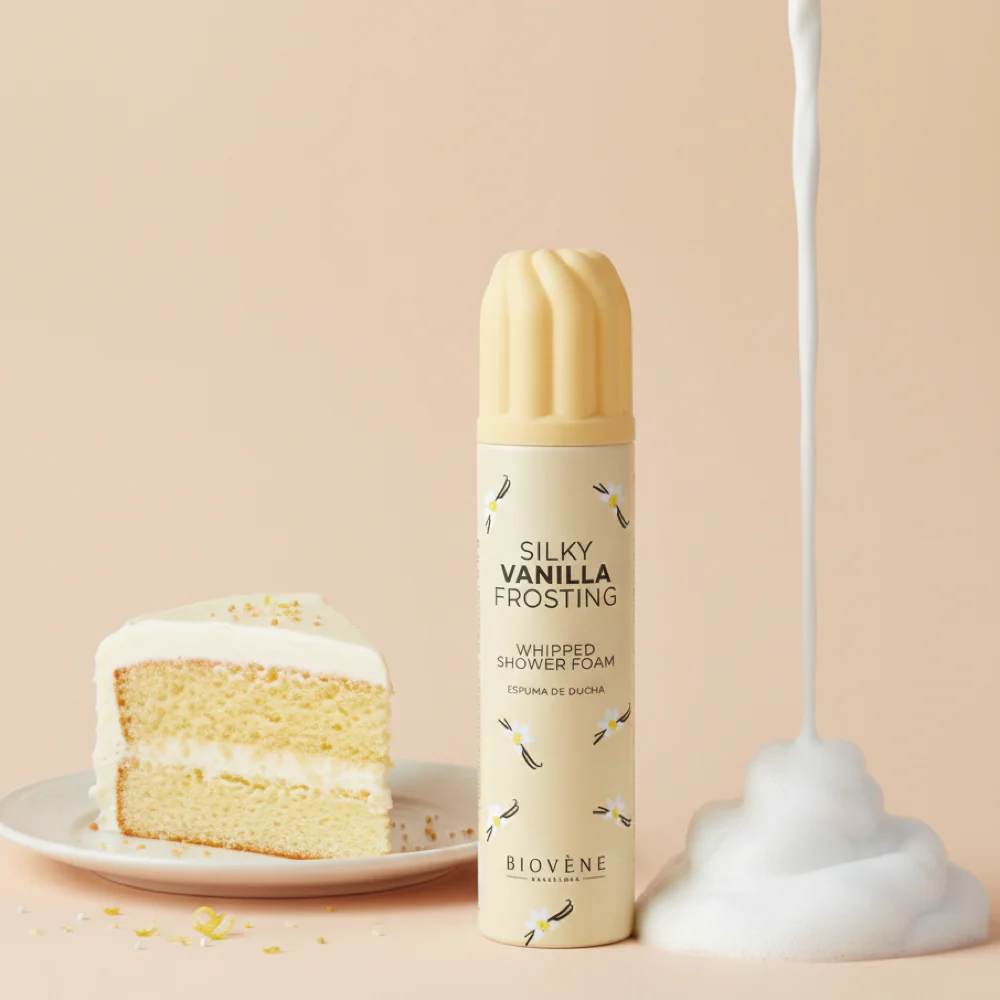 Biovene Silky Vanilla Frosting Whipped Shower Foam 250ml