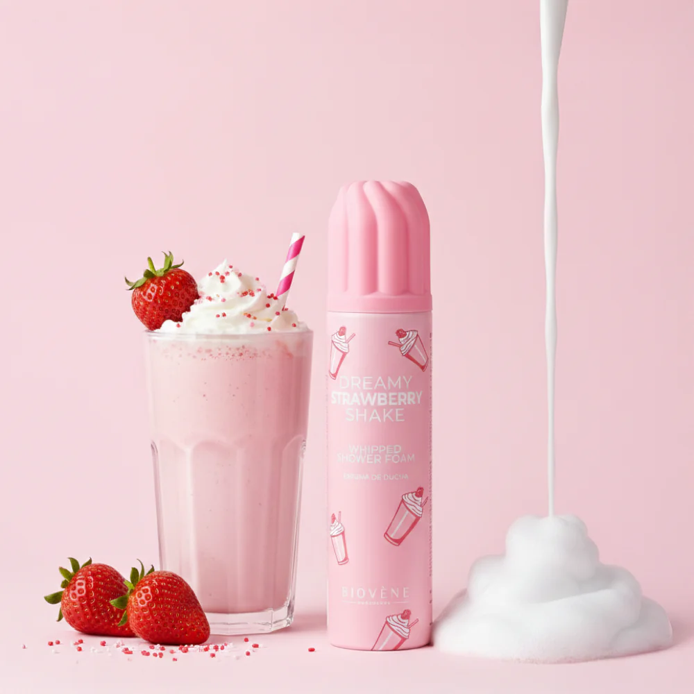 Biovene Dreamy Strawberry Shake Whipped Shower Foam 250ml