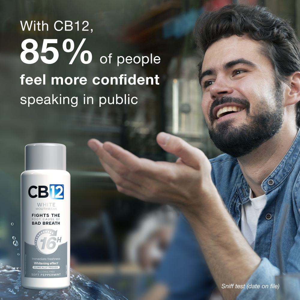 CB12 Mouthwash Oral Rinse Whitening Soft Peppermint 250ml