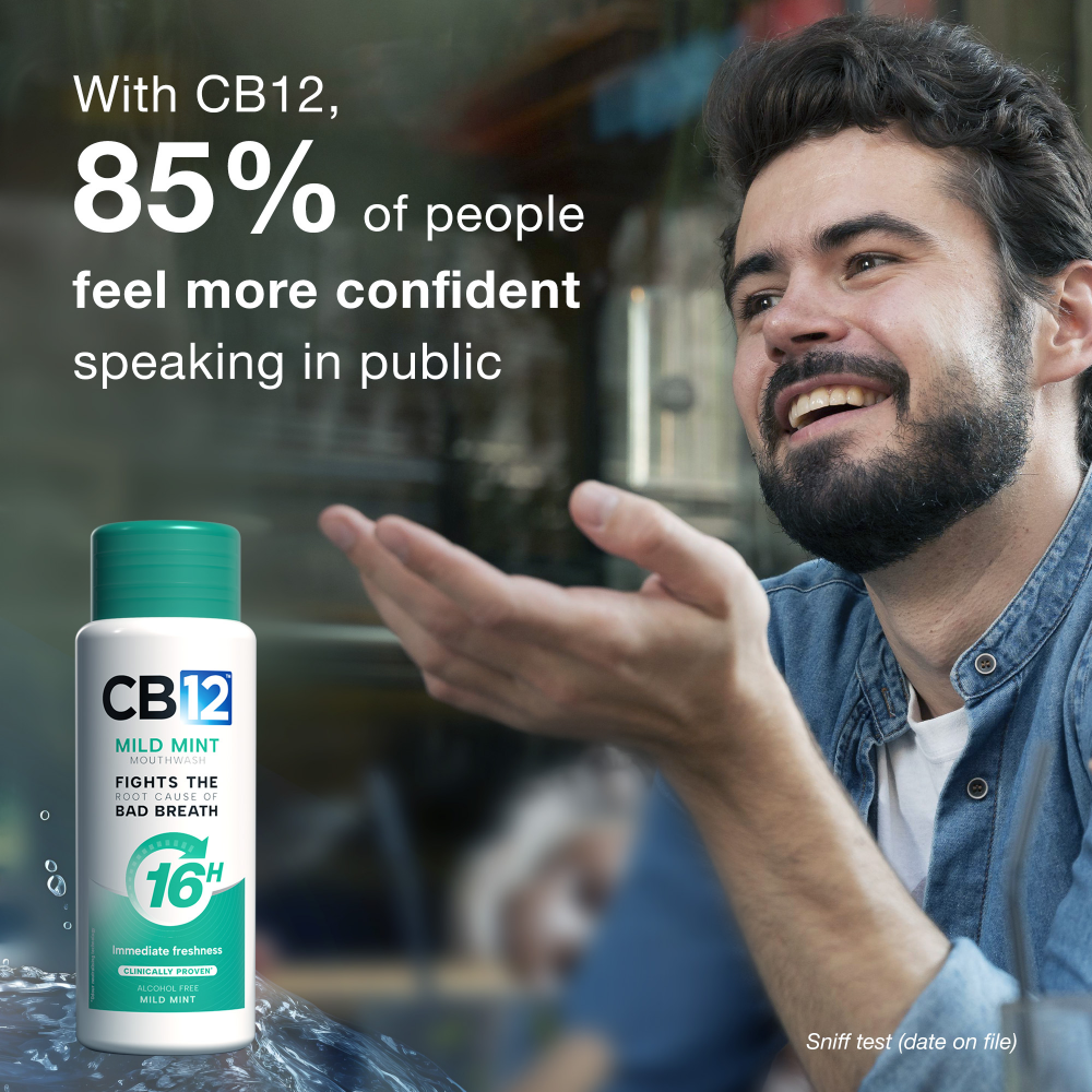 CB12 Mouthwash Oral Rinse Mild Mint/Menthol 250ml