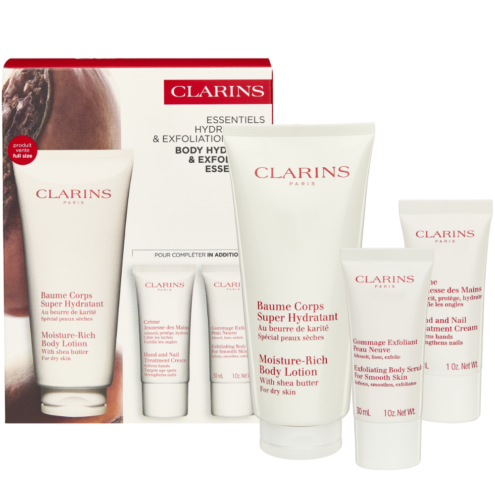 Clarins Body Hydration & Exfoliation Essentials Kit