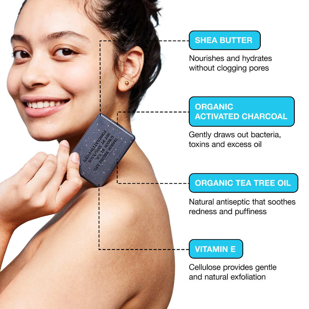 Carbon Theory Anti-Breakout Exfoliating Body Bar 100g