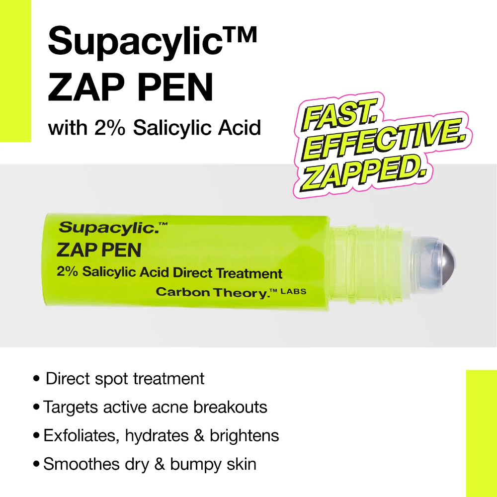 Carbon Theory Supacylic Zap Pen 2% Salicylic Acid Direct Roll-On Treatment 5ml