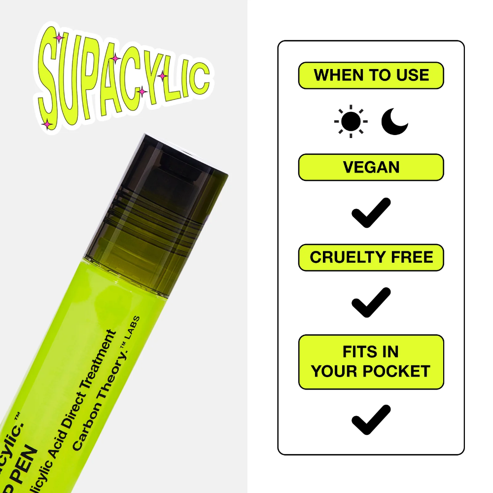 Carbon Theory Supacylic Zap Pen 2% Salicylic Acid Direct Roll-On Treatment 5ml