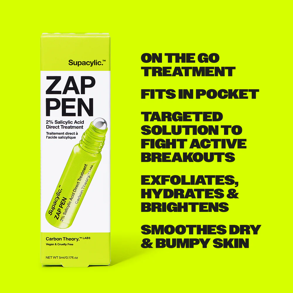 Carbon Theory Supacylic Zap Pen 2% Salicylic Acid Direct Roll-On Treatment 5ml