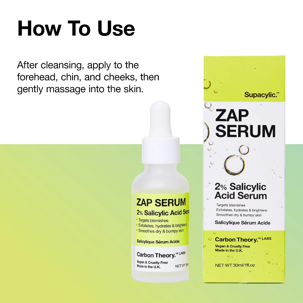 Carbon Theory Supacylic Zap Serum 2% Salicylic Serum 30ml