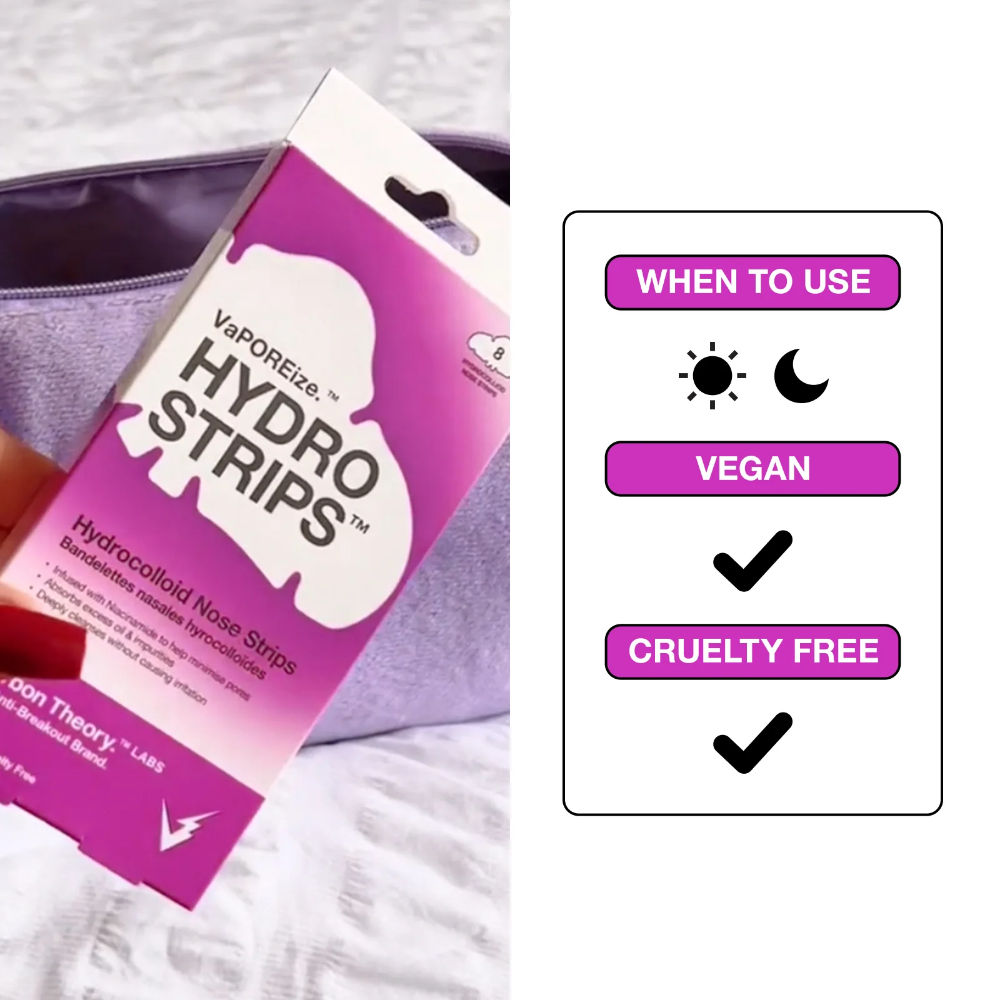 Carbon Theory VaPOREise Hydro Strips Hydrocolloid Nose Strips x8