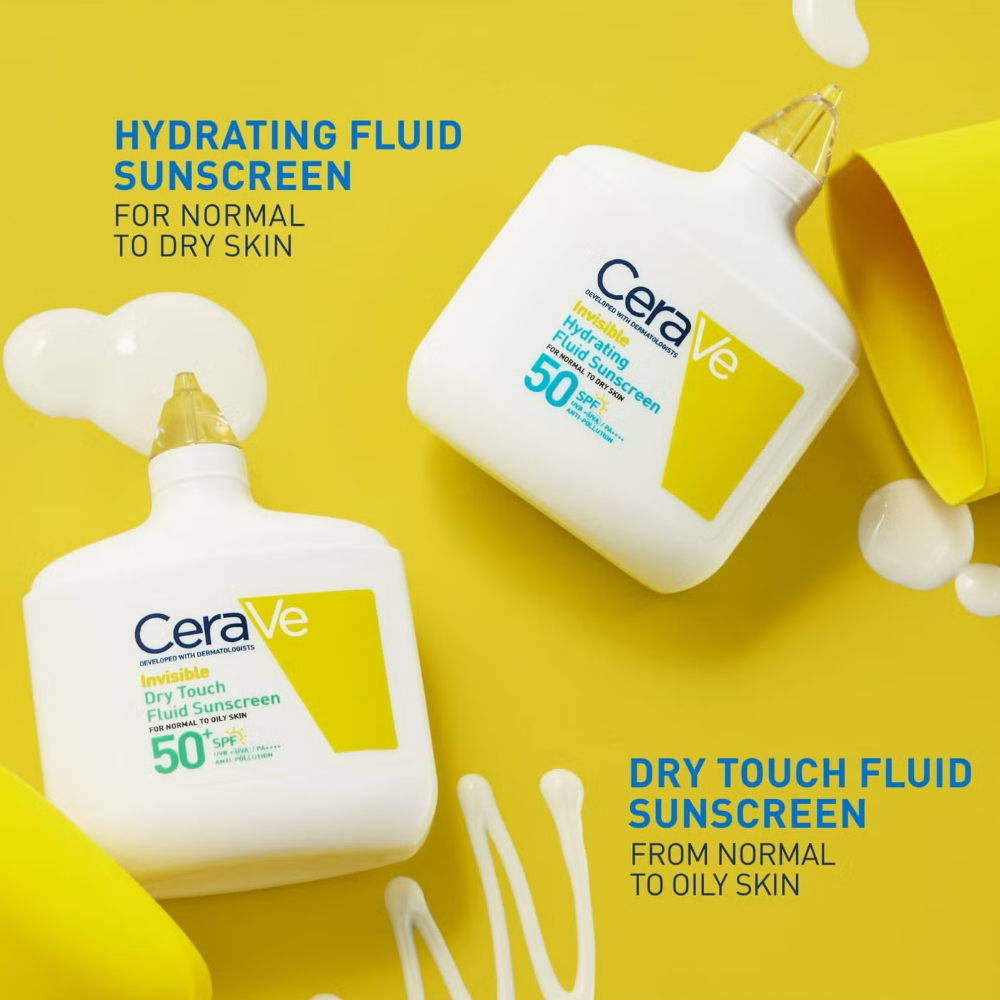 CeraVe Invisible Hydrating Fluid Sunscreen PA++++ SPF50+ 50ml