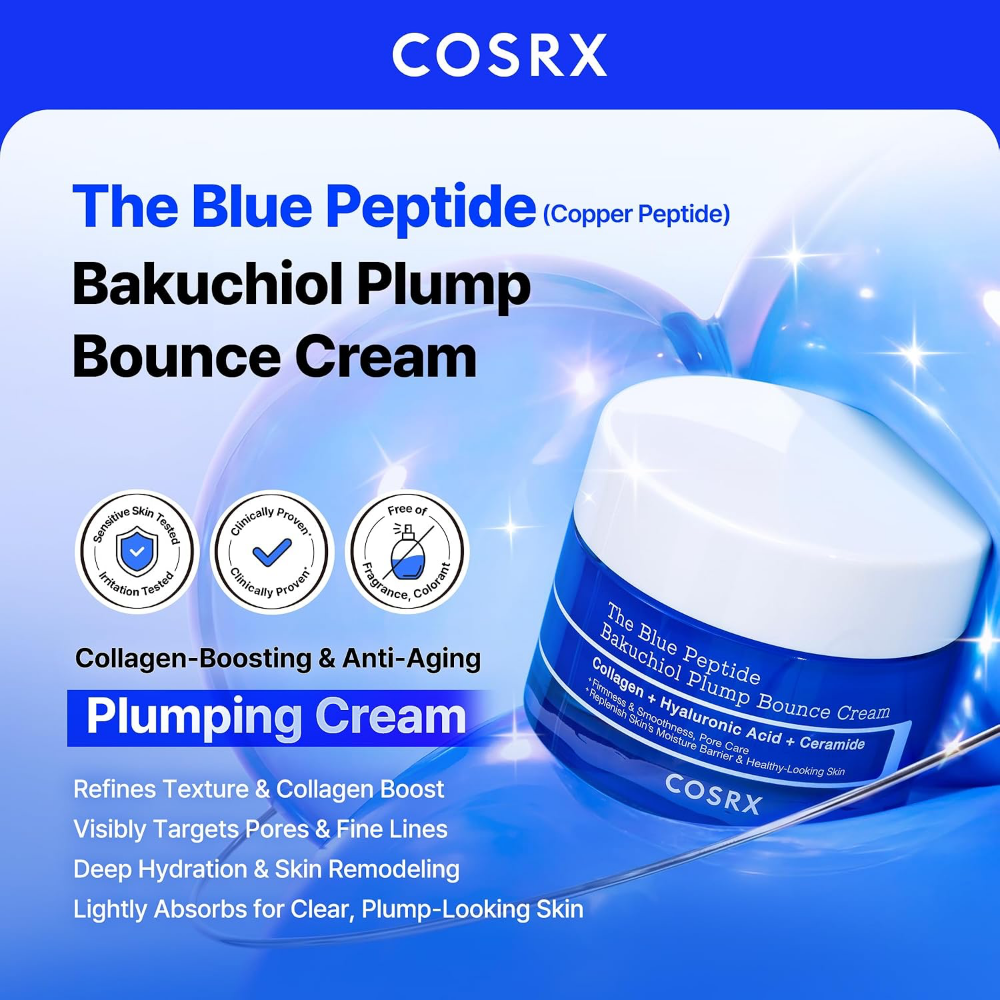 CosRx The Blue Peptide Bakuchiol Plump Bounce Cream 50g